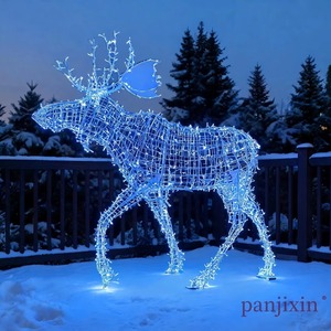 Luz Decorativa Navideña LED 3D con Motivo de Ciervo Gigante Premium, Escultura de Reno Impermeable para Exteriores, Iluminación Decorativa Navideña - Product Image 5
