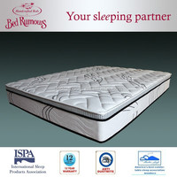 Bedrumours hôtel «literie» «double» «questions» 4d tissu bambou Latex matelas de lit indépendant à ressort