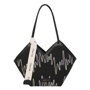 2025 ग्रीष्मकालीन नई कढ़ाई थ्रेड कंधे की थैली महिला रंगीन लाइन के लिए महिलाओं के बैग - Product Image 6