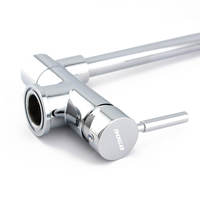 Robinet de cuisine 3 voies pivotant à 360 degrés, eau chaude et froide, en acier inoxydable 304, robinet de fenêtre de cuisine pliable