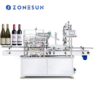 Zonesun เครื่องปิดฝาขวดแก้วเหล้าน้ำมันมะกอกวิสกี้4หัวแบบอัตโนมัติ ZS-AFC880 Monoblock - Product Image 1