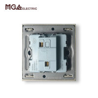 Interrupteur 1 Gang 1 Voie avec Indicateur LED, Nouveau Design Gris Noir, Haute Qualité, pour Usage Domestique et Professionnel (Vente en Gros MGA)