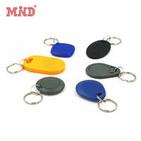 Porte-clés NFC programmable 125 kHz 13,56 MHz, forme personnalisée, mini porte-clés RFID en époxy, carte de contrôle d'accès