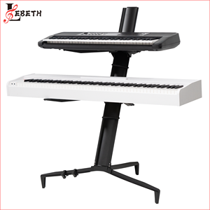 Soporte de Teclado Doble Lebeth KS-<span class=keywords><strong>P</strong></span> de Alta Calidad con Diseño Araña de 2 Niveles, Soporte de Piano Portátil de Aleación de Aluminio - Product Image 4