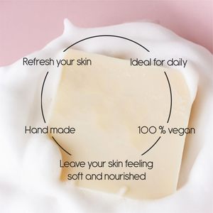 Barre de savon artisanal au lait de chèvre biologique naturel huile essentielle pour peaux grasses sèches contrôle de l'huile caractéristique éclaircissement de la peau - Product Image 2