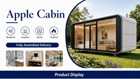 Villa Capsule Modulaire Préfabriquée Personnalisée Moderne Type Cabane Apple, Direct Usine, pour Hôtels, Complexes Hôteliers et Campings de Vacances