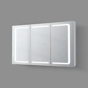 Miroir intelligent moderne avec interrupteur à capteur tactile, armoire à miroir pour salle de bain, salle de bain, armoire à led