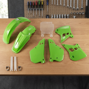 OEM 90 Style Motocross Kit completo parti in plastica per Kawasaki KX 125 1990-1991 cavo moto in carbonio parte spedizione aerea disponibile - Product Image 3