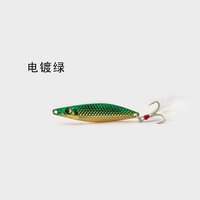 Leurre de pêche en métal électroplaqué, leurre dur artificiel pour jigging, pour la pêche au bar