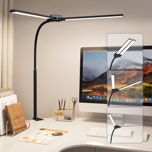 <strong>LED</strong> Desk <strong>Lamp</strong> with Clamp,Architect Desk Lights for Home Office,Eye-Caring Desktop Office <strong>Lamp</strong> 4-Brightness 4-Color Table <strong>Lamp</strong> - Product Image 2