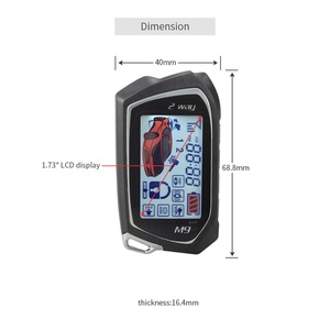 EASYGUARD EC201-M9 Lcd <b>Remote</b> Engine Start Timer Engine Start Shock Sensor Warning 2 Way Car Alarm - Product Image 1