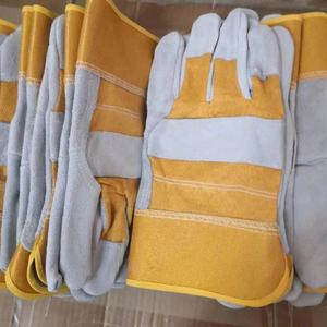 Venta al por mayor baratos guantes de trabajo de cuero de alta resistencia vaca Split construcción seguridad guantes de trabajo para los hombres - Product Image 2