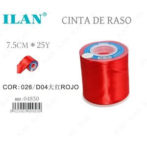 Il nastro in raso rosso da 7,5 cm x 25 iarde per artigianato e decorazioni - Product Image 1