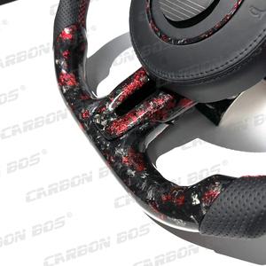 Volant de course en carbone forgé rouge de haute qualité avec fibre LED, vente directe d'usine pour 2015-2023 - Product Image 4