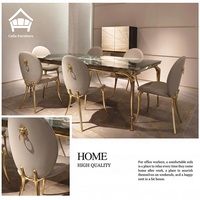 Juego de Muebles de Lujo Italianos Modernos para Villa, Sofá para Sala de Estar, Mesa de Comedor de Mármol, Cama, Gabinete, Solución Integral para Hotel o Mansión