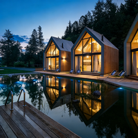 Maisons conteneurs de luxe en acier, aluminium et bois, de haute qualité, personnalisées, résistantes au vent, imperméables et isolées, pour la maison, le bureau, l'hôtel