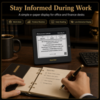 Kylendar Mini 4.2" E-Paper Calendrier Économique WiFi Affichage Intelligent des Marchés Boursiers Nouveautés Boursières Cadeau de Bureau