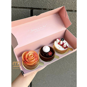 <span class=keywords><strong>Cajas</strong></span> de Cartón Individuales <span class=keywords><strong>para</strong></span> Cupcakes con Diseño Impreso en Rosa y Blanco, <span class=keywords><strong>Cajas</strong></span> de Embalaje <span class=keywords><strong>para</strong></span> Donuts Personalizadas y Económicas con Ventana Transparente - Product Image 3