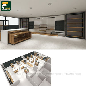 ชั้นวางเสื้อผ้าแบบมีแผงบุนุ่มสำหรับร้านเสื้อผ้าทันสมัย ตู้แขวนเสื้อผ้าสำหรับจัดแสดงสินค้า - Product Image 5