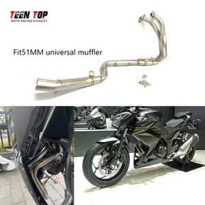 Tubo de escape Ninja250 de acero inoxidable de 51mm, tubo de escape Ninja300 Z250 Header <span class=keywords><strong>Z300</strong></span>, cabezal de escape EX250M para <span class=keywords><strong>Kawasaki</strong></span> 2013 ~ <span class=keywords><strong>2017</strong></span> - Product Image 6