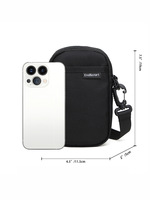 Herentas Telefoonhoesje Crossbody Tas Lichtgewicht Draagbaar Klein Polyester Waterdicht Schouder- en Heuptas voor Reizen