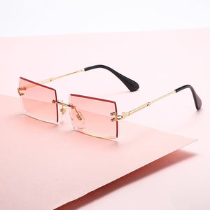 Kingseven-lunettes de soleil Vintage pour femmes et hommes, verres solaires, petit cadre carré sans bords, rectangles, dames, ombres, <span class=keywords><strong>2022</strong></span> - Product Image 2