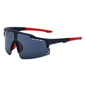 Lunettes de soleil de sport KJ-1052 pour le cyclisme en plein air, polarisées UV400, monture en PC noire, coupe-vent, pour hommes - Product Image 3