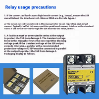 Relais à semi-conducteurs Senndik SDD100S60 100A, commande CC, 60VDC, tension transitoire maximale 800Vpk, température de fonctionnement -30~80°C