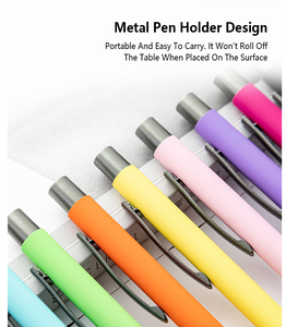 Bolígrafo promocional de alta calidad Multicolor de tacto suave Bolígrafo de metal <span class=keywords><strong>con</strong></span> logotipo personalizado en blanco <span class=keywords><strong>con</strong></span> logotipo - Product Image 6
