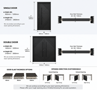 Puerta de Entrada Doble de Aluminio con Diseño Geométrico Moderno, con Características Antirrobo y Resistentes a la Intemperie para Exteriores de Viviendas