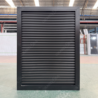 Fabricants de fenêtres à persiennes extérieures en aluminium, design de fenêtres à persiennes noires, dernières portes à persiennes de luxe, fenêtre à persiennes à ventilation latérale
