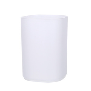 Portalápices Esmerilado Redondo de PP, Organizador de Escritorio para Oficina, Contenedor de Papelería, Soporte para Brochas de Maquillaje, Opciones de Color Blanco y Marrón - Product Image 5