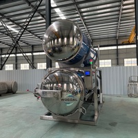 Nieuwe op maat gemaakte retort pouch voedingsmiddelenindustrie stoomsterilisator waterimmersie/waterbad autoclaafmachine voor zoete maïs