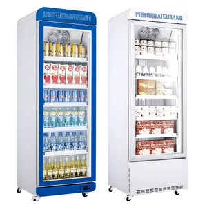 Energy Cold Drink Glass Door Air Cooling Chiller Showcase Display Refrigerator Equipments