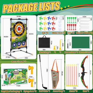 <span class=keywords><strong>Jeu</strong></span> de lancer de couteau en gros, tapis d'entraînement au chipping, clubs de golf à la cible, ensemble arc et flèche pour les tout-petits - Product Image 2