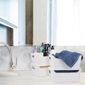 Organiseur de placard empilable, contenants de rangement en plastique avec couvercle, bacs organisateurs multi-usages pour armoire, tiroir, comptoir ou étagères - Product Image 5