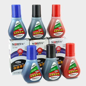 ปากกาสีขาวลบได้ขวดพลาสติก50มล. <span class=keywords><strong>หมึก</strong></span><span class=keywords><strong>เติม</strong></span>สีดำสีแดงสีน้ำเงินสำหรับการเขียนที่ราบรื่นในสำนักงานโรงเรียน - Product Image 3