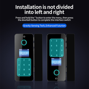 Cerraduras Inteligentes con Pestillo de Gancho Personalizadas de Fábrica, Cerraduras para Puertas de Vidrio de Oficina con Reconocimiento Facial, Huella Dactilar, <span class=keywords><strong>Contraseña</strong></span> y Llave - Product Image 4