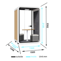Cabine d'isolation acoustique portable et moderne, réglable, avec cadre en aluminium, pour enregistrement, interprétation et studio vocal, pièce insonorisée modulaire