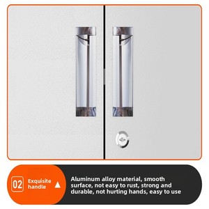 Thiết kế công nghiệp hiện đại thép tủ văn phòng Tủ lưu trữ kim loại mới với 2 cửa kính phẳng cho phòng tập thể dục hội thảo hoặc sử dụng trường học - Product Image 2