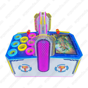 Đồng tiền hoạt động búa đánh Arcade vé Redemption trẻ em 2 người chơi Màn hình LCD điên đánh hamster ếch trò chơi máy - Product Image 1