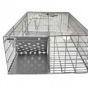 Piège à rats métallique à ressort à entrée unique pour capture vivante, cage à rongeurs pour usage intérieur et extérieur - Product Image 1