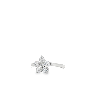 Élégant moderne Floral Cluster Design Fine Fashion cuivre fleur zircone femmes bandes de mariage ou bijoux cadeau - Product Image 2