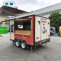 Onlywe Food Truck Personnalisable en Acier Inoxydable 4m/4.5m/5m/5.5m, Cuisine de Concession Entièrement Équipée, Certifié DOT