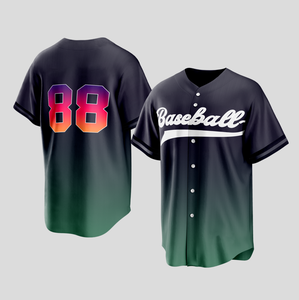 Maglia da Baseball personalizzata a due bottoni all'ingrosso stampata da uomo camicia da Baseball sublimazione t-shirt da Baseball - Product Image 2