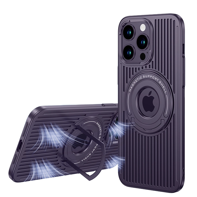 For Apple iPhone 15 Pro Max Invisible Magnetic Stand Phone Case 14 Heat Dissipation 13 Pull Rod 12 Protective Cover iPhone 12 13