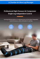 Eveekon - Bottes de massage à compression d'air rechargeables avec 8 modes et 4 niveaux de massage par airbag pour la relaxation musculaire