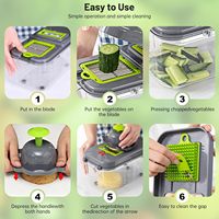 22 In 1 Multifunctionele Groentesnijder Veilige Mandoline Slicer Groentehakselaar Frietsnijder Uienhakker