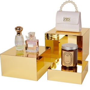 3pcs Acrylic Cube kệ trưng bày lồng Acrylic Hộp đứng kệ cho phục vụ món tráng miệng đồ trang sức con số bên ủng hộ - Product Image 1