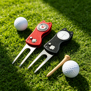 Outil de réparation de divots de golf double face personnalisé, esthétique neutre, portable - Product Image 5